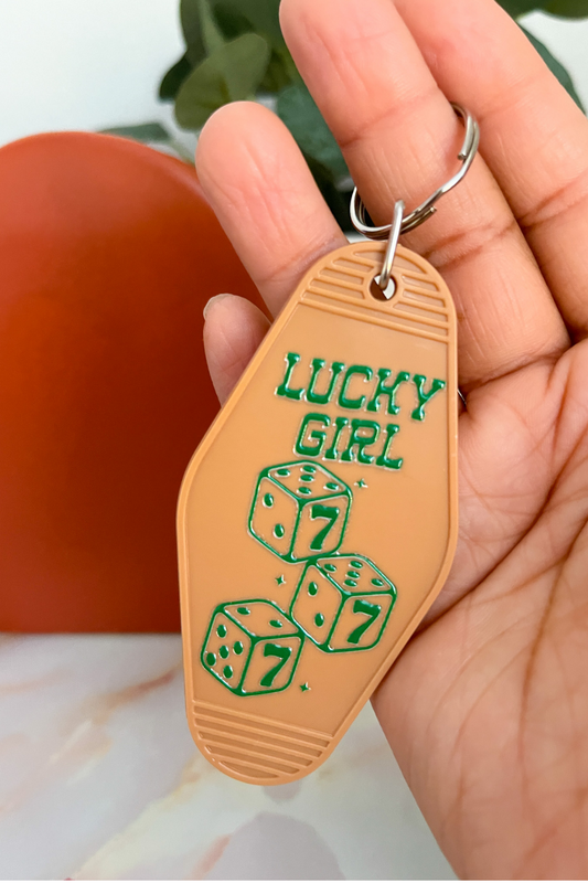 Lucky Girl Motel Keychain